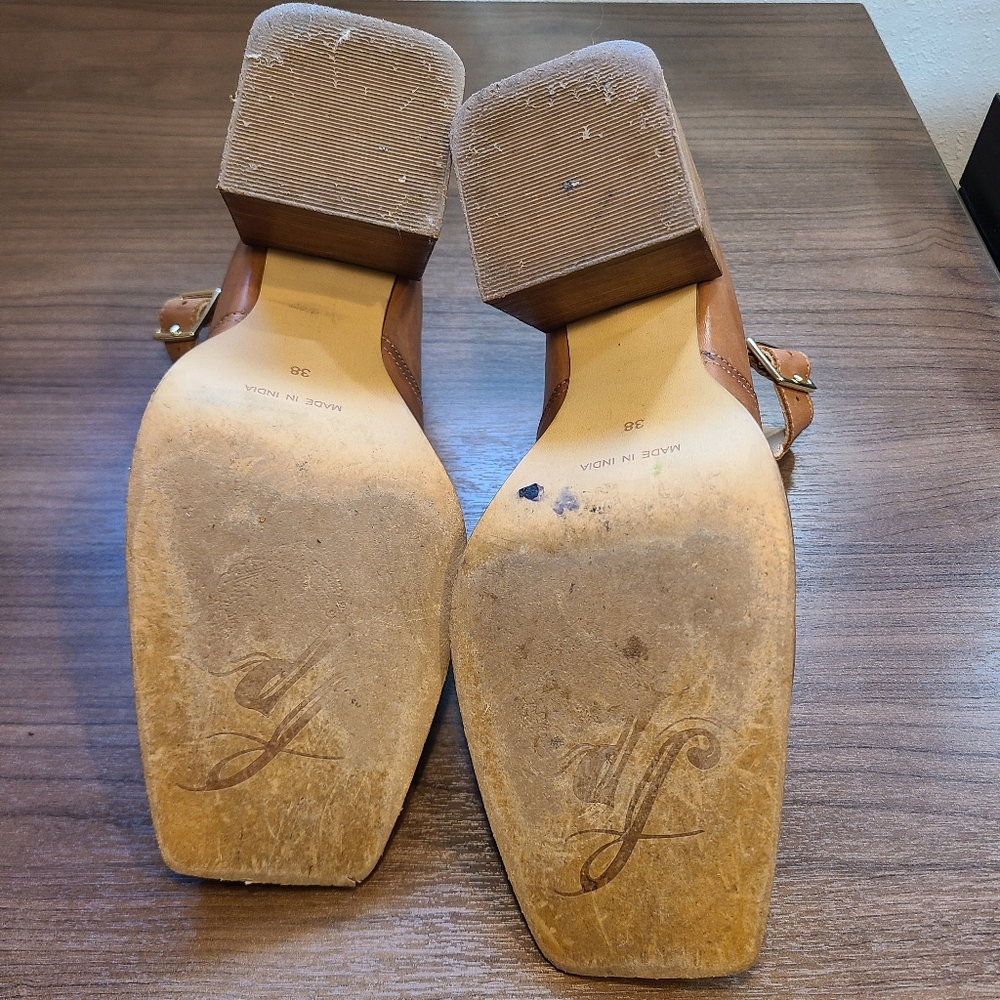 FREE PEOPLE Brady Buckle Shoe Booties Cognac Size 8 EU 38 - Picture 8 of 9
